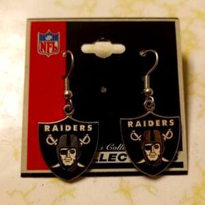 NFL Raiders Earrings NFL LICENSED Oakland Las Vegas Raiders Shield Logo Earrings